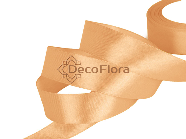 Лента атласная 5cm*20м - 35 - бежево-персиковая