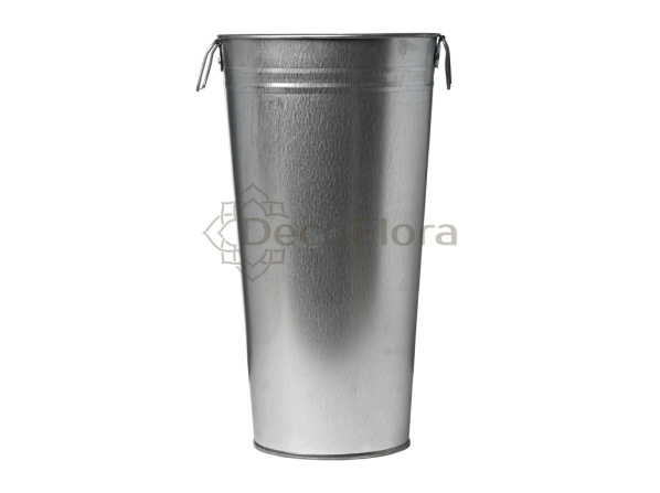 Вазон металлический оцинкованный с ручками h400мм, d215мм, v9л