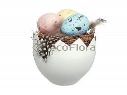 Гнездо декоративное с яйцами d9 h 